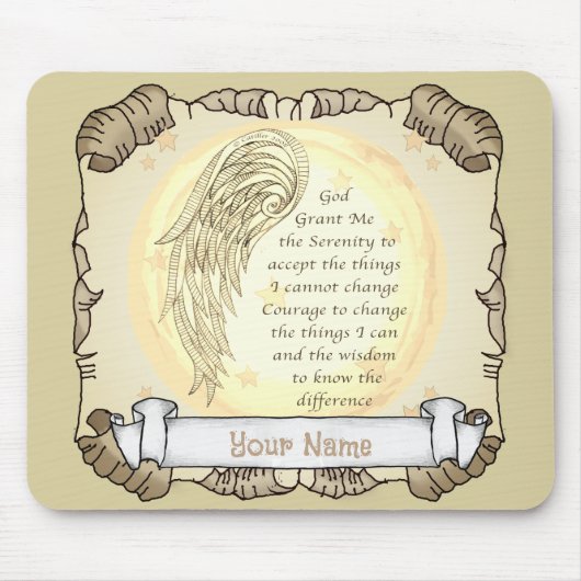 Angel Serenity Prayer Muismat (Voorkant)