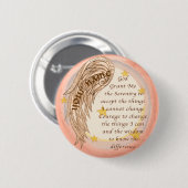 Angel Serenity Prayer Ronde Button 5,7 Cm (Voorkant /achterkant)