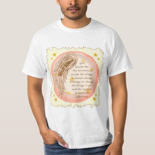 Angel Serenity Prayer T-shirt (Voorkant)