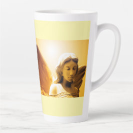 Angel Serenity Prayer Yellow Gold Orange Latte Mug Mok