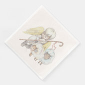 Angel Shepherd met Lambs Pastoral Servet (Hoek)