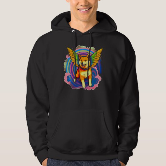 Angel Shiba Inu Dog Hoodie (Voorkant)