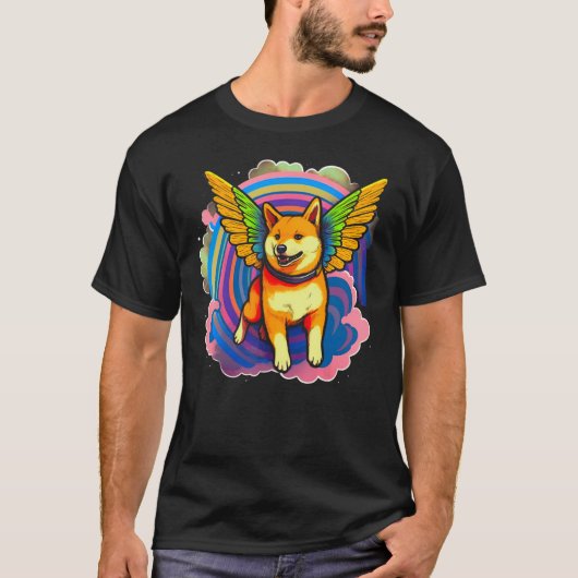 Angel Shiba Inu Dog T-shirt (Voorkant)