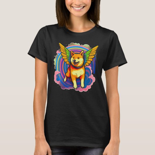 Angel Shiba Inu Dog T-shirt (Voorkant)