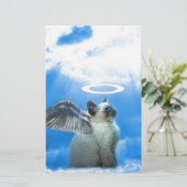 Angel Siamese Kitten Briefpapier (Staand voorkant)