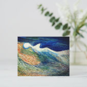 Angel Silhouette Abstracte Kunst Briefkaart (Staand voorkant)