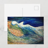 Angel Silhouette Abstracte Kunst Briefkaart (Voorkant / Achterkant)