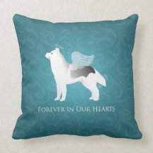 Angel Silver Siberian Husky Dog Pet Memorial