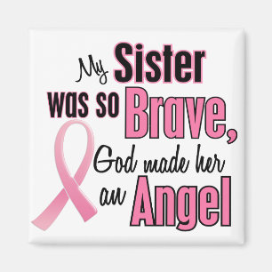 Angel SISTER Breast Cancer T-Shirts en Apparel Magneet