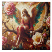 Angel Sitting Alone on a Tree Limb Tegeltje (Voorkant)