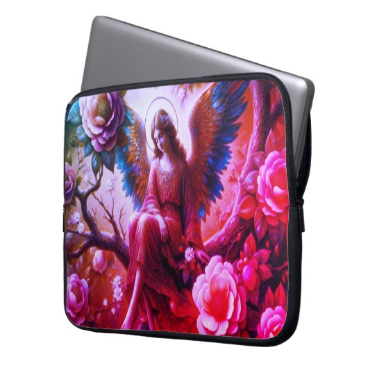 Angel Sitting in the Tree Electronics Bag Laptop Sleeve (Voorkant Links)