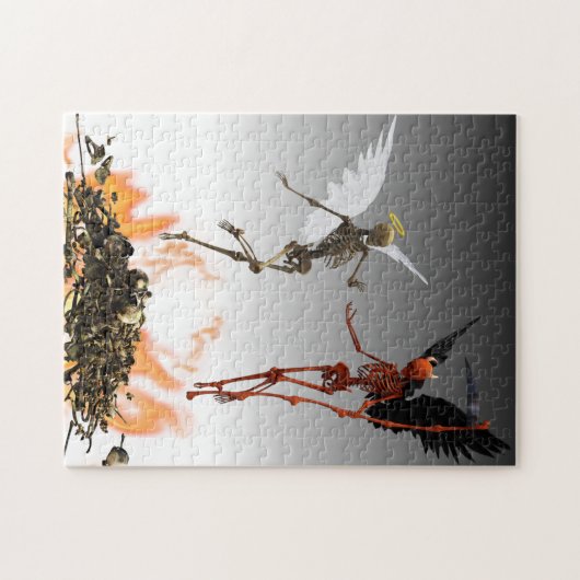 Angel Skeleton Demon Devil Legpuzzel (Horizontaal)