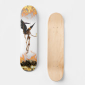 Angel Skeleton Demon Wings Flames Persoonlijk Skateboard (Voorkant)
