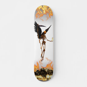 Angel Skeleton Demon Wings Flames Persoonlijk Skateboard