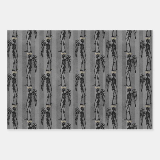 Angel Skeletons Kerst inpakpapier (Voorkant 3)