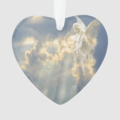 Angel Sky Clouds Dated Photo Custom Ornament (voorkant)