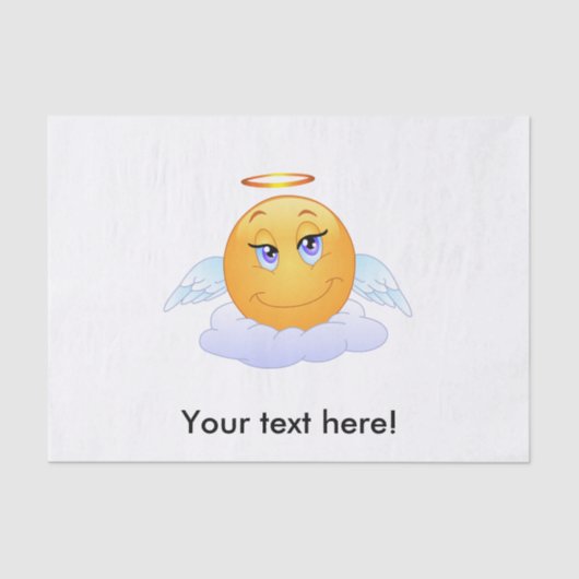 Angel smiley tissuepapier (Voorkant)