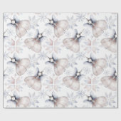 Angel Snowflakes Waterverf Kerstmis Cadeaupapier (Vlak)