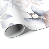 Angel Snowflakes Waterverf Kerstmis Cadeaupapier (Rol Hoek)