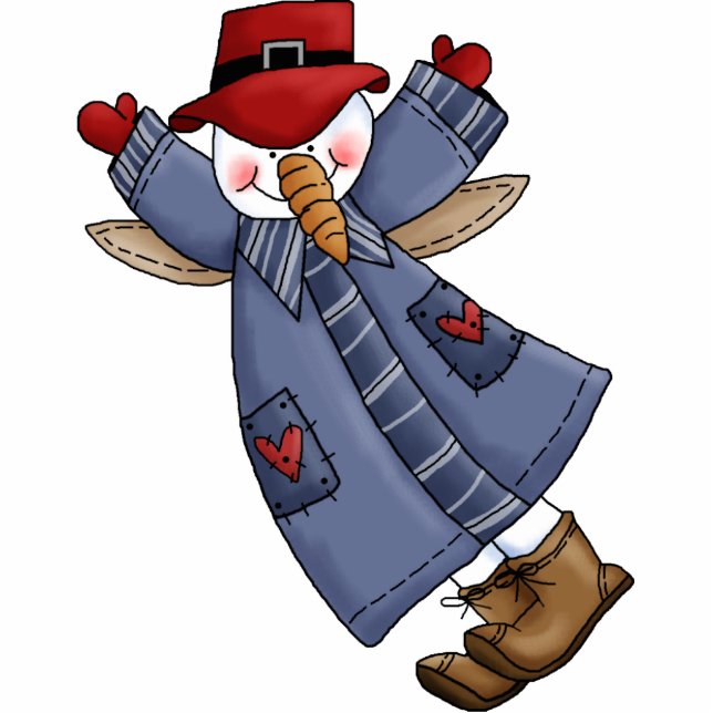 Angel Snowman-Ornament Fotobeeldje Ornament (Voorkant)