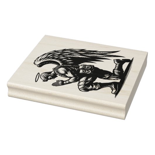 Angel Soldier Man bidden Wood Art Stamp Rubberstempel (Stempel)