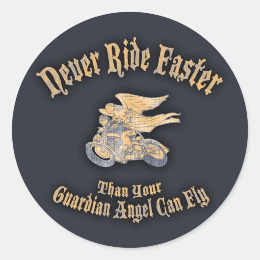 Angel Speed Ronde Sticker (Voorkant)