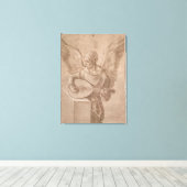 Angel speelde een lat, 1491 canvas afdruk (Insitu (Houten vloer))