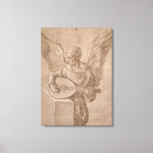 Angel speelde een lat, 1491 canvas afdruk (Voorkant)