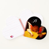 ANGEL SPEELT LUTE Music Making Cherub Monogram Notitieboek (Binnen)