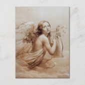 ANGEL SPEELT LYRA OVER DE CLOUDS BRIEFKAART (Voorkant)