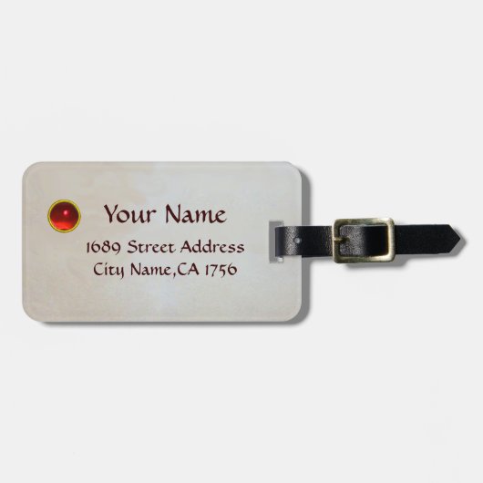 ANGEL SPEELT LYRA OVER DE CLOUDS brown Bagagelabel (Voorkant horizontaal)