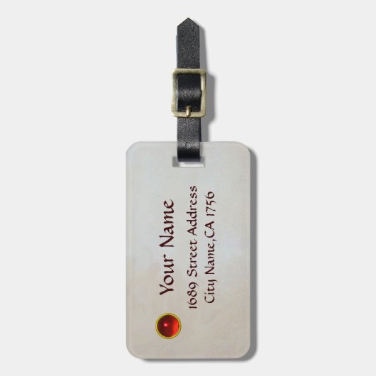 ANGEL SPEELT LYRA OVER DE CLOUDS brown Bagagelabel (Voorkant verticaal)