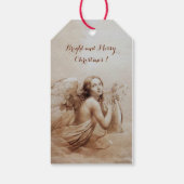 ANGEL SPEELT LYRA OVER DE CLOUDS Brown Cadeaulabel (Achterkant)