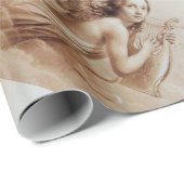 ANGEL SPEELT LYRA OVER DE CLOUDS brown Cadeaupapier (Rol Hoek)