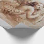 ANGEL SPEELT LYRA OVER DE CLOUDS brown Cadeaupapier (Hoek)