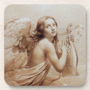 ANGEL SPEELT LYRA OVER DE CLOUDS brown Drankjes Onderzetter