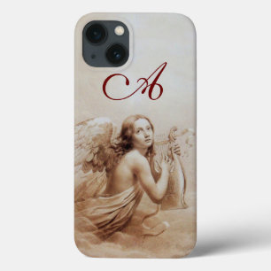 ANGEL SPEELT LYRA OVER DE CLOUDS brown monogram iPhone 13 Hoesje