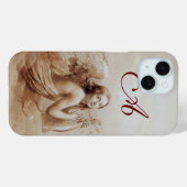 ANGEL SPEELT LYRA OVER DE CLOUDS brown monogram Case-Mate iPhone Case (Achterkant (horizontaal))