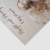 ANGEL SPEELT LYRA OVER DE CLOUDS brown sepia Tissuepapier (Detail)