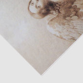 ANGEL SPEELT LYRA OVER DE CLOUDS brown sepia Tissuepapier (Detail)