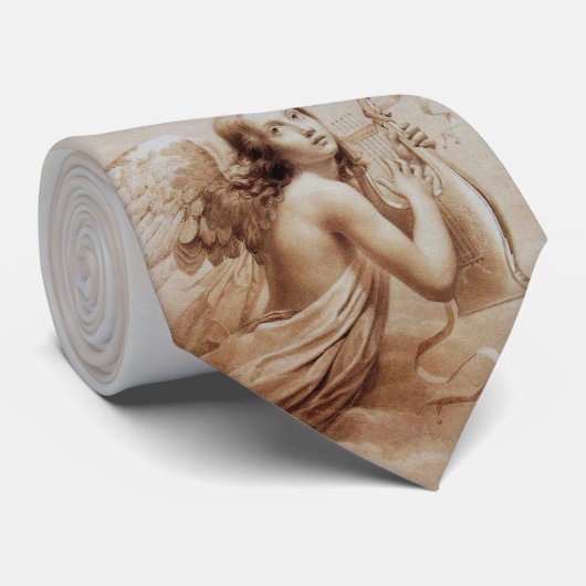 ANGEL SPEELT LYRA OVER DE CLOUDS brown Stropdas (Opgerold)