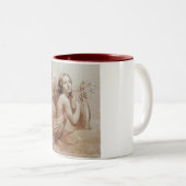 ANGEL SPEELT LYRA OVER DE CLOUDS brown Tweekleurige Koffiemok (Voorkant rechts)