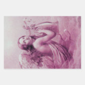 ANGEL SPEELT LYRA OVER DE CLOUDS bruine roze Inpakpapier Vel (Voorkant 3)