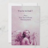 ANGEL SPEELT LYRA OVER DE CLOUDS, champagne Kaart (Achterkant)