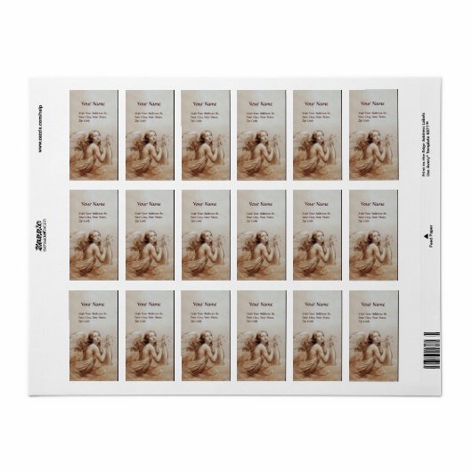 ANGEL SPEELT LYRA OVER DE CLOUDS ETIKET (Full Sheet)