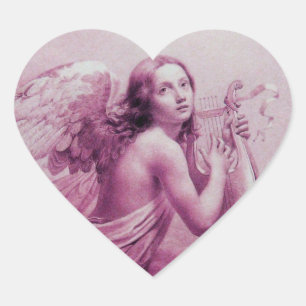 ANGEL SPEELT LYRA OVER DE CLOUDS, hart Sticker