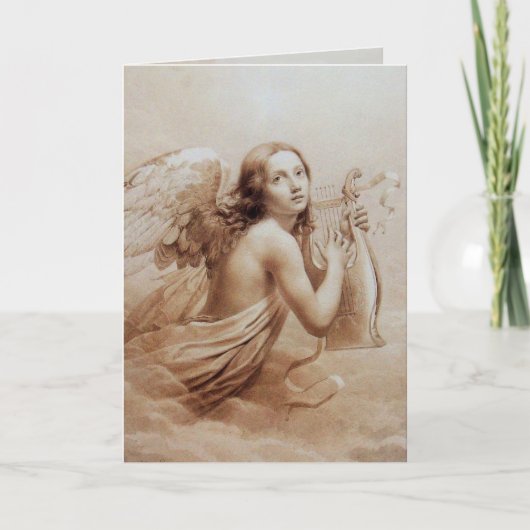 ANGEL SPEELT LYRA OVER DE CLOUDS KAART (Voorkant)