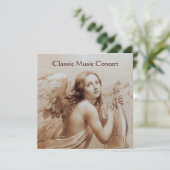 ANGEL SPEELT LYRA OVER DE CLOUDS,Monogram Gold Kaart (Staand voorkant)