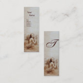 ANGEL SPEELT LYRA OVER DE CLOUDS Monogram Gold Mini Visitekaartje (Voorkant / Achterkant)