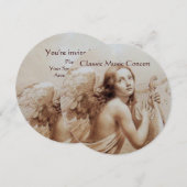 ANGEL SPEELT LYRA OVER DE CLOUDS, Monogram Sepia Kaart (Voorkant / Achterkant)